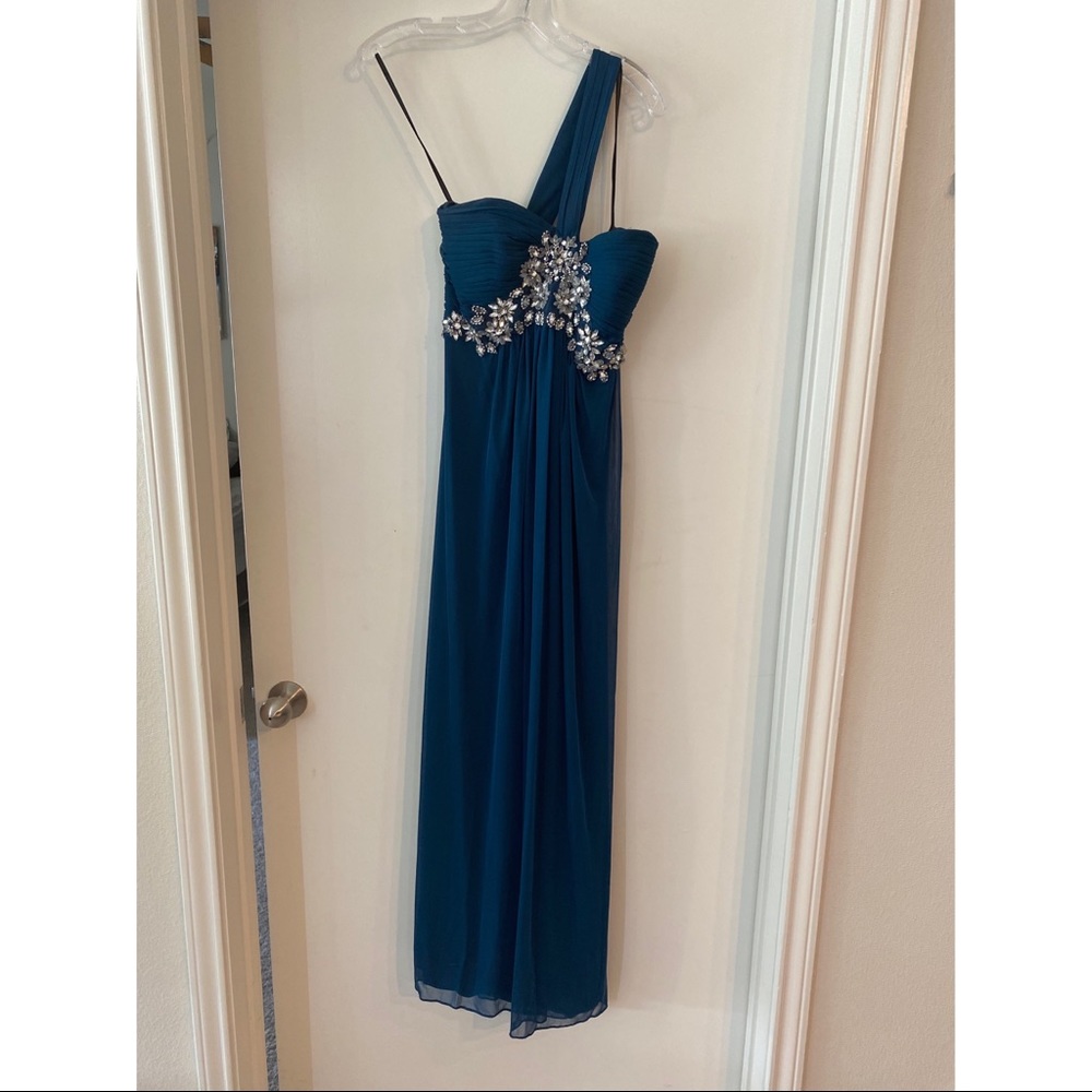 Peacock Blue Prom Dress